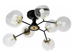 Plafón-Lámpara De Techo Toolight App1135-8C Black Gold Negro