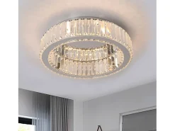 Lámpara De Techo Toolight App1744-C Chrome 50 Gris New