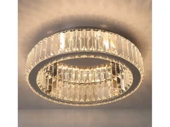 Lámpara De Techo Toolight App1744-C Chrome 50 Gris New