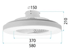 Lámpara De Techo Toolight App1551-C White Blanco