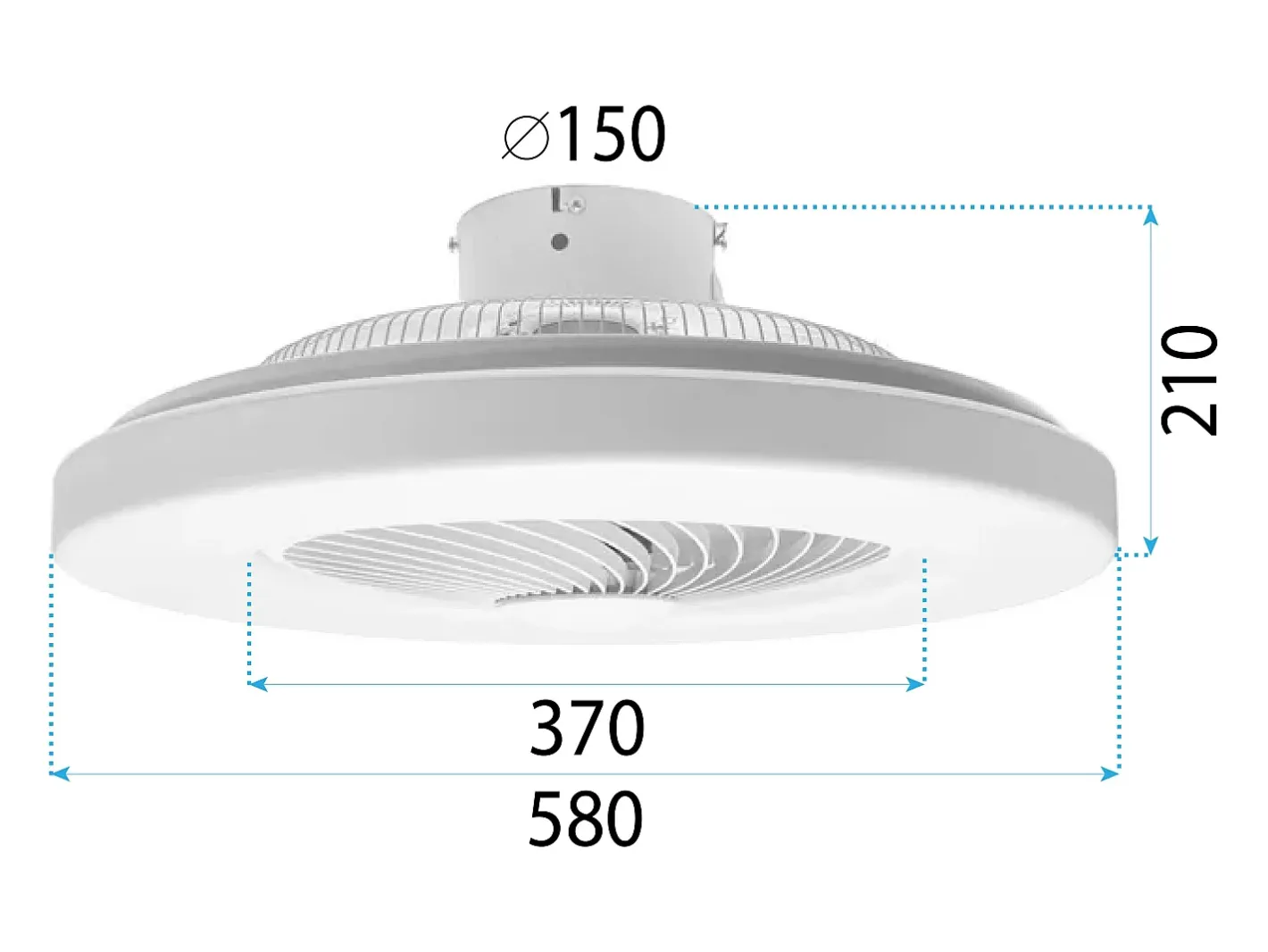 Lámpara De Techo Toolight App1551-C White Blanco