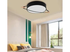 Plafón-Lámpara De Techo Toolight App864-C Moon 40Cm Black Negro
