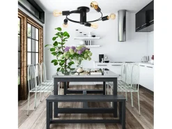Plafón-Lámpara De Techo Toolight App741-5C Black Negro