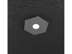 Online Lámpara de techo Toplight Hexagonal Hexagon 1 luz con casquillo GX53, estructura color antracita, diseño moderno 25x29x3cm Amarillo