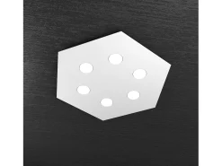 Discount Lámpara de techo Toplight Hexagonal Hexagon 6 luces máx. 9W con casquillo GX53, estructura , diseño moderno 60x69x3cm Gris