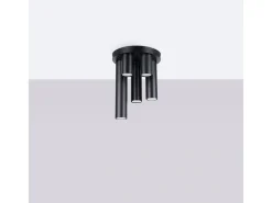 Sollux Lighting Lámpara de techo Toris moderno de acero - 5 fuentes luminosas 3000K - L.25 x A.33 cm - Negro Sale