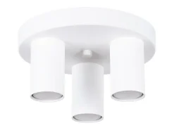 Clearance Sollux Lighting Lámpara de techo Toris moderno de acero - 3 fuentes luminosas 4000K - L.25 x A.12 cm - Blanco