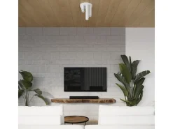 Clearance Sollux Lighting Lámpara de techo Toris moderno de acero - 3 fuentes luminosas 4000K - L.25 x A.12 cm - Blanco