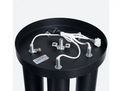 New Sollux Lighting Lámpara de techo Toris moderno de acero - 5 fuentes luminosas 4000K - L.25 x A.33 cm - Negro