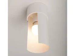 Sollux Lighting Plafón-Lámpara de techo Torow minimalista de acero - 1 fuentes luminosas 4000K - L.10 x A.21 cm - Blanco