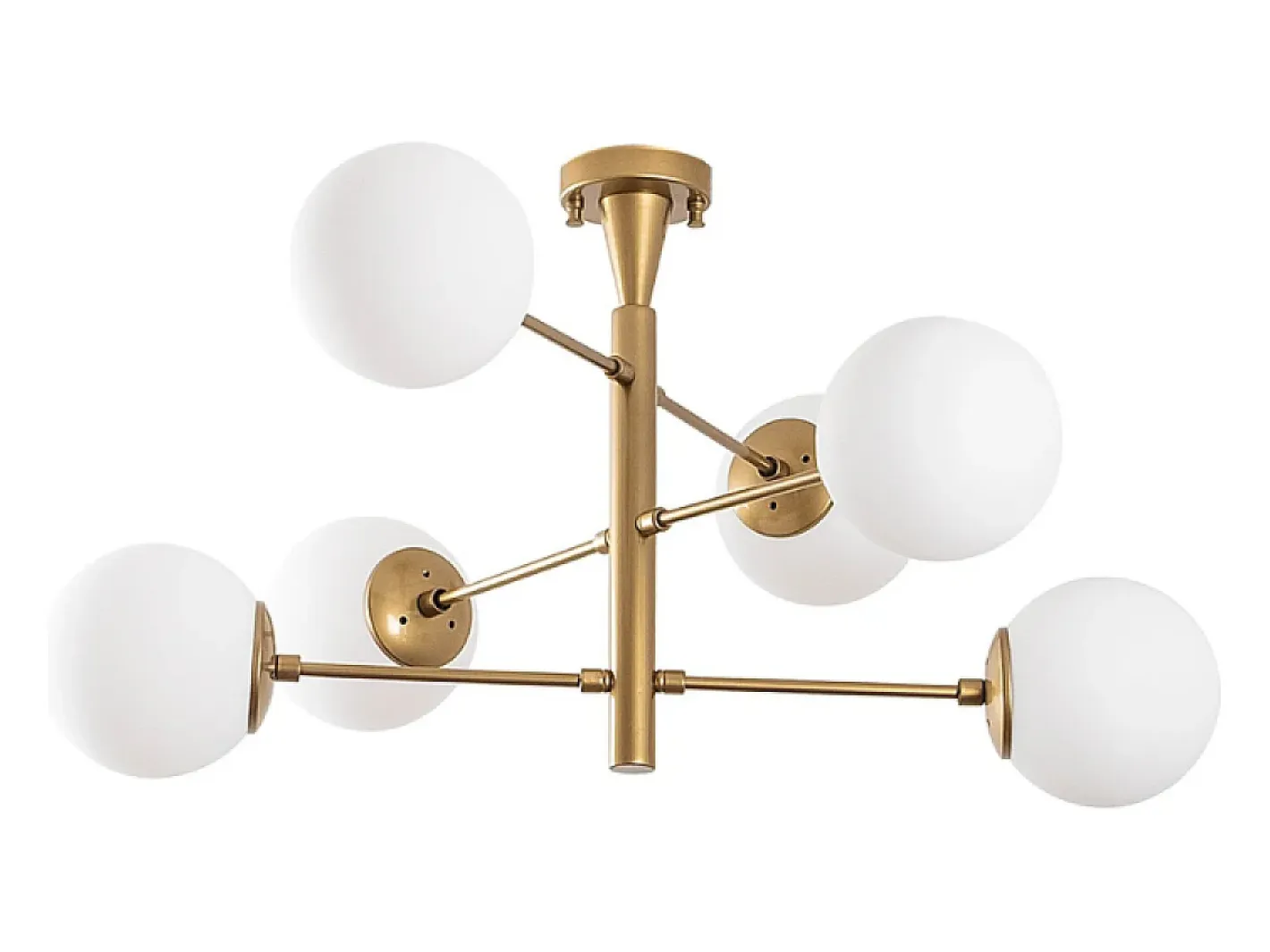 Concept-Usine Lámpara de techo vintage dorada ÉLÉONORE - 6 luces para una iluminación brillante y un ambiente cálido Dorado New