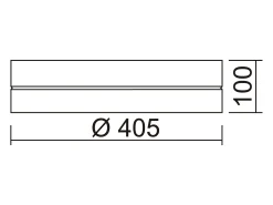 Aplique Para Pared-Lámpara de techo VORADA estilo moderno - D. ø90 cm - LED COB AC 29W - 4000 lm Y 3K- IP20 - pantalla sintética cinta plisada- acero y Blanco