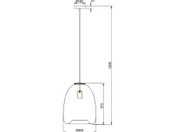 VS Venta-stock Lámpara Suspendida-Lámpara de techo Yumei de Bambú, diametro 30 cm Beige