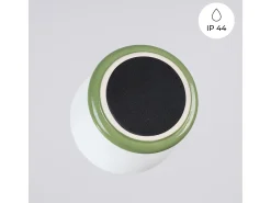 Outlet Sollux Lighting Lámpara de techo Zori minimalista de cerámica/vidrio vidriado - 1 fuentes luminosas - L.12 x A.12 cm - oliva Verde