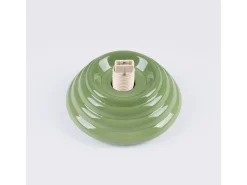 Outlet Sollux Lighting Lámpara de techo Zori minimalista de cerámica/vidrio vidriado - 1 fuentes luminosas - L.12 x A.12 cm - oliva Verde