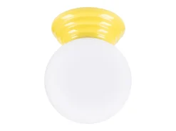 Sale Sollux Lighting Lámpara de techo Zori minimalista de cerámica/vidrio vidriado - 1 fuentes luminosas - L.12 x A.12 cm - Amarillo