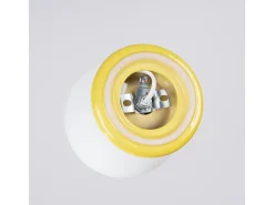 Sale Sollux Lighting Lámpara de techo Zori minimalista de cerámica/vidrio vidriado - 1 fuentes luminosas - L.12 x A.12 cm - Amarillo