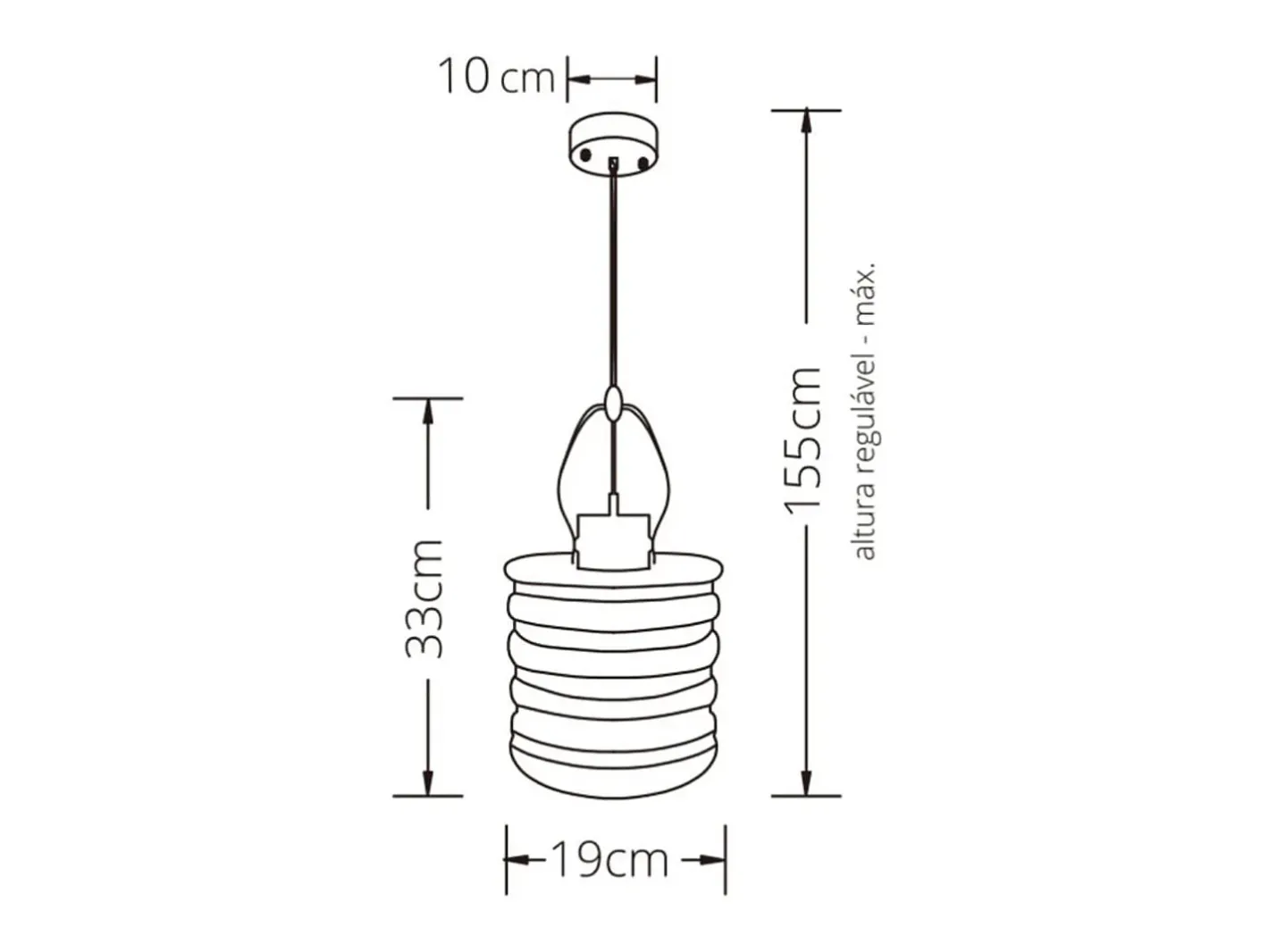 Clearance Lámpara de techo Zulaia Lumit 60W altura regulable bronce Ø20 cm Marru00f3n