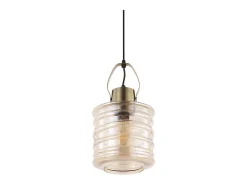 Clearance Lámpara de techo Zulaia Lumit 60W altura regulable bronce Ø20 cm Marru00f3n