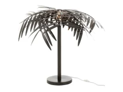 Les Tendances Lámpara Flora de hojas de metal H 73 cm Negro Online