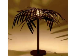 Les Tendances Lámpara Flora de hojas de metal H 73 cm Negro Online
