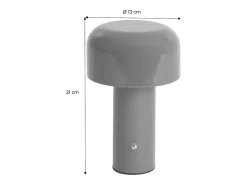 Sweeek Lámpara led de metal para mesa interior, 13cm Beige Discount