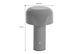 Sweeek Lámpara led de metal para mesa interior, 13cm Beige Discount