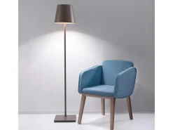 Outlet Lámpara LED Poldina Pro XXL Corten recargable y regulable de 150 cm con batería de hasta 12 horas Marru00f3n