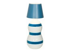 Online Lámpara LED Poldina STOPPER de Zafferano, recargable y portátil, color aviación, con batería hasta 12 horas Azul