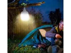 AHD Lámpara LED portátil 50 W para tienda de campaña con panel solar y mando a distancia SunStars Multicolor
