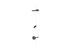 Lámpara LED suspendida Zafferano SUPER O Negra recargable y regulable - 1 Módulo de Luz Negro Discount