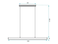 New Lámpara Led Toolight App1448-Cp Black 100Cm Negro