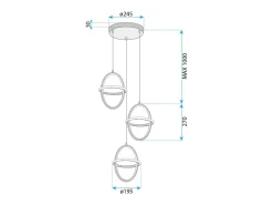 Online Lámpara Led Toolight G064-3Cpr Gold Dorado