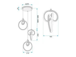 Clearance Lámpara Led Toolight G072-3Cpr Gold Dorado