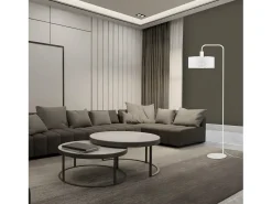 TOSEL Lámpara De Pie-Lámpara para Escritorio ,metal, ,A157xD30xP42cm Blanco