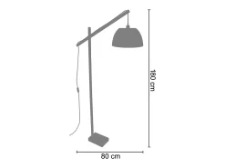 TOSEL Lámpara para Escritorio ,madera,natural, A180xD80xP80cm Cobrizo Outlet