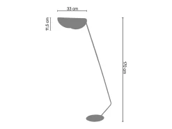 TOSEL Lámpara De Pie-Lámpara para Escritorio ,metal, ,A174xD33xP70cm Azul