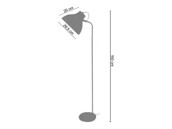 TOSEL Lámpara para Escritorio ,metal, ,A150xD29xP40cm Blanco Hot