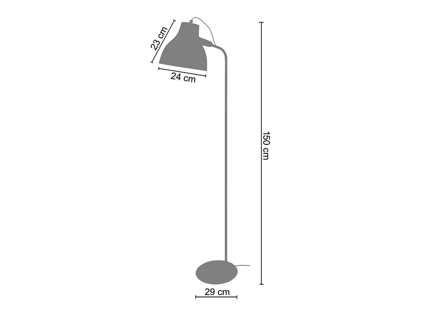TOSEL Lámpara para Escritorio ,metal,Negro ,A150xD29xP29cm Rojo Online