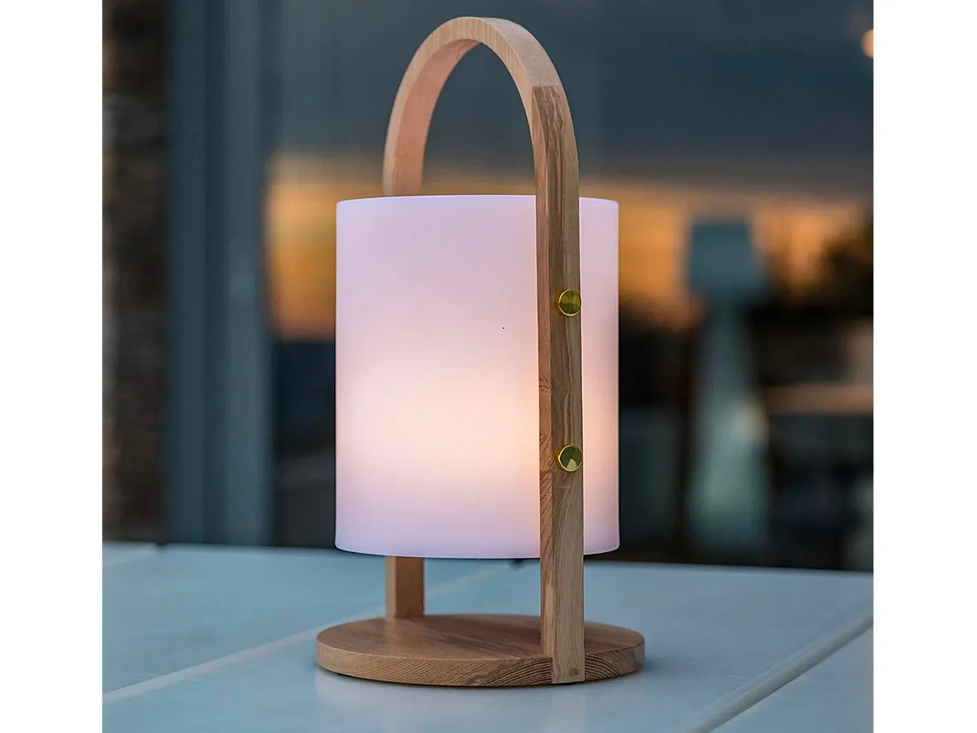 Lumisky Iluminación Exterior-Lámpara portátil inalámbrica H37CM WOODY Color natural claro