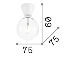 Online Ideal Lux Lámpara Semi Empotrar Decorativa Negra, E27 Negro