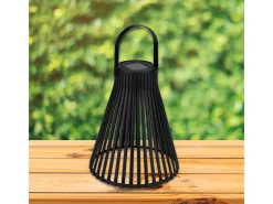 Online Lámpara solar 8 horas Ø20x33 cm Negro