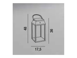 Iluminación Exterior-Lámpara solar y recargable para interior/exterior LANTERNA de Perenz Bianco Opaco Blanco