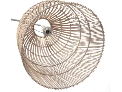 Online OZAIA Lámpara étnica de hierro y ratán natural - Alt. 177 cm - PARNAIBA Color natural claro / Blanco
