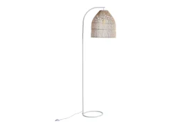 Online OZAIA Lámpara étnica de hierro y ratán natural - Alt. 177 cm - PARNAIBA Color natural claro / Blanco