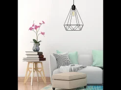 Lámpara Suspendida-Lámpara Toolight 180986 Reno Black Negro