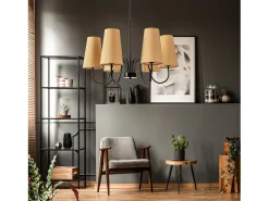 Lámpara Suspendida-Lámpara Toolight App753-6 Black Negro