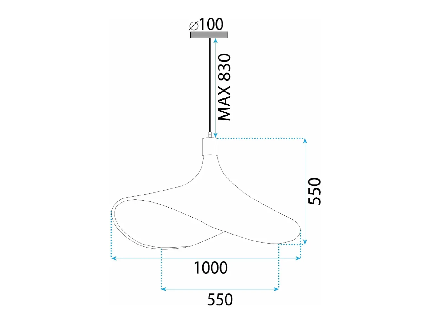 Lámpara Suspendida-Lámpara Toolight App1640-1C Boho 100Cm Beige