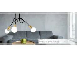 Plafón-Lámpara Toolight APP517-3C PARADISE Black Negro