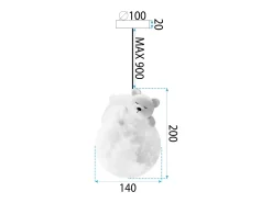 Sale Lámpara Toolight App1597-1Cp Bear White Blanco